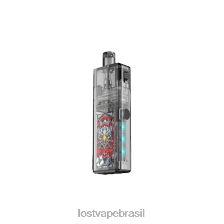 Lost Vape Orion kit de pod de arte preto claro VX68D16 | Lost Vape Near Me Brasil