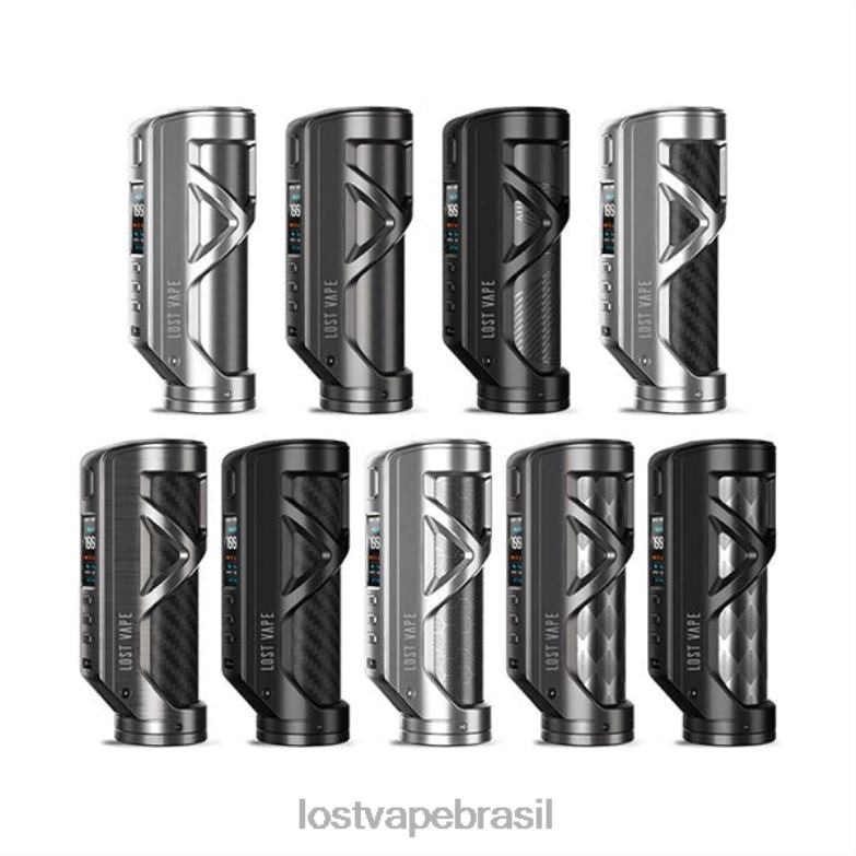 Lost Vape Cyborg mod de missão | 100 W preto fosco/fibra de carbono VX68D460 | Lost Vape Flavors