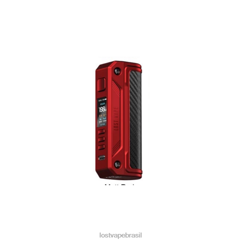 Lost Vape Thelema mod solo 100w vermelho fosco/fibra de carbono VX68D253 | Lost Vape Wholesale